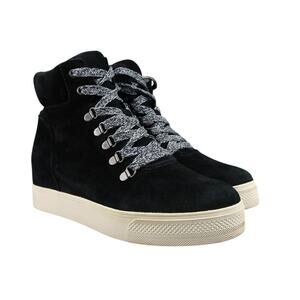 Steve Madden Shoes Womens 10 Sneakers Wedge Fashion Lifestyle Boot Leather Black